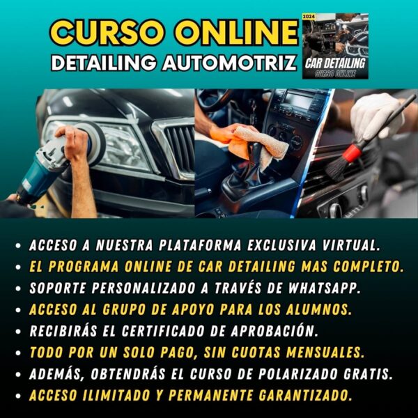 Curso Online Car Detailing "APRENDE LOS PROCESOS DEL DETALLADO" - Imagen 2